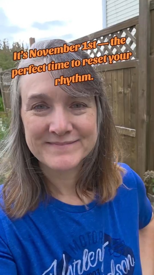 New month. Fresh rhythm. 
Let’s make November about balance, grace, and small wins that add up.

Midlife wellness isn’t about big overhauls or chasing trends — it’s about learning to listen to your body again.To fuel it, move it, and care for it in ways that actually feel good. 

For me, that means steady energy over quick fixes, peace over perfection, and simple habits that fit this season of life — not the one I used to live in.
Because feeling good in midlife isn’t selfish… it’s how we show up better for everything else we love.

So here’s to a calm, confident November — one small habit, one mindful choice, one peaceful reset at a time. 

What’s one thing you’re focusing on this month to feel your best?